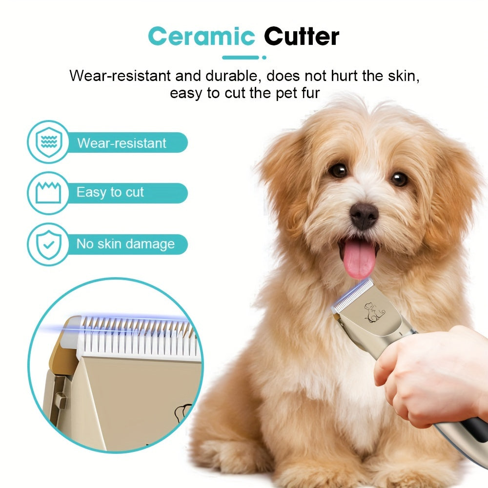 Electric Pet Hair Trimmer Rechargeable Battery Removable Blade for Dogs and Cats
