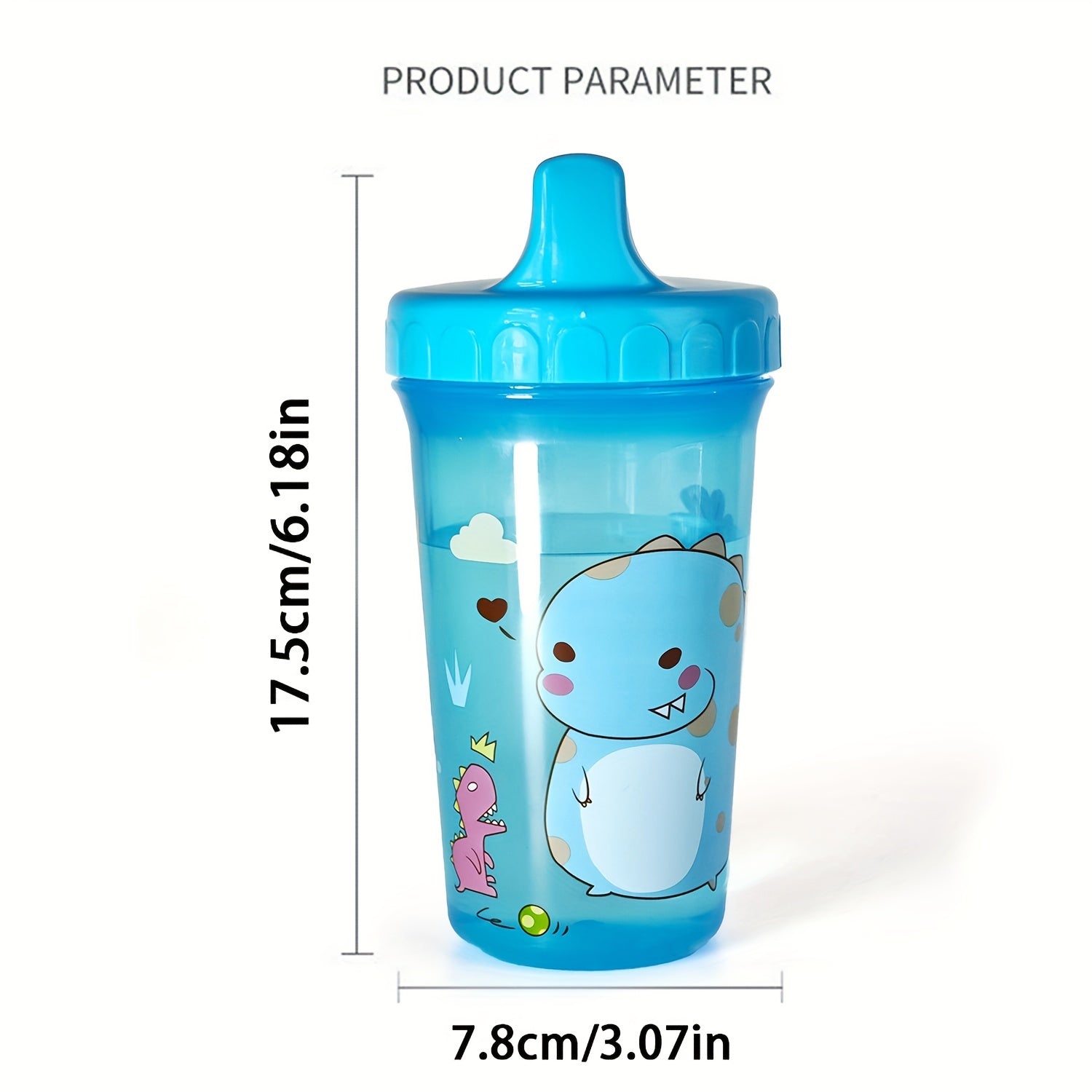 Kids' Spill-Proof Water Bottle with Duckbill Design 300ml Drop and Bite Resistant
