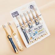 Kids Soft Bristle Toothbrushes 6 Pack Cartoon Astronaut for Ages 6-12