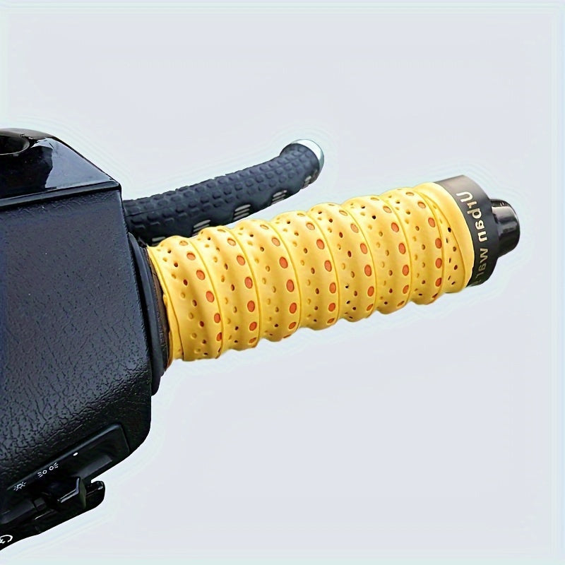 Motorcycle Handlebar Cover Dual-Color Anti-Slip Breathable Soft Grip for Scooters