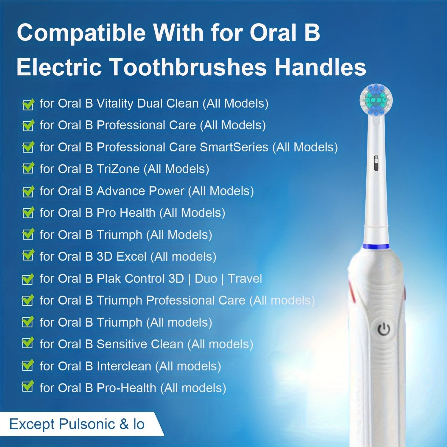 Replacement Toothbrush Heads for Electric Toothbrush Pack of 8 Deep Cleaning Sensitive