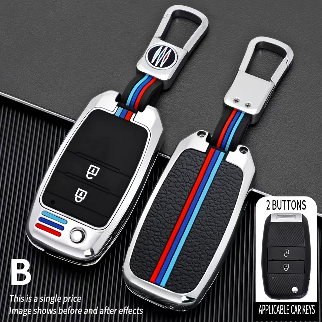 Car Key Case Cover for Multiple Vehicles 2/3/4 Button Keychain
