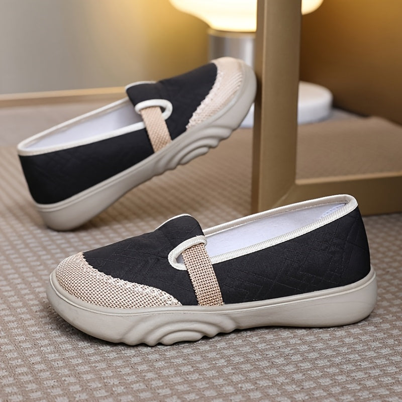 Women's Canvas Shoes Lightweight Slip-On Flats for Spring and Autumn