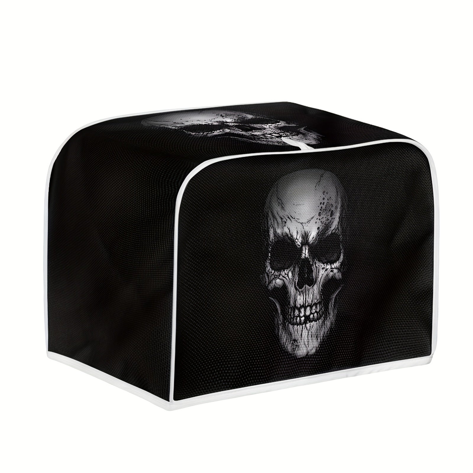 Skull Print Polyester Toaster Cover Dust Cover for Appliances Gift for Women