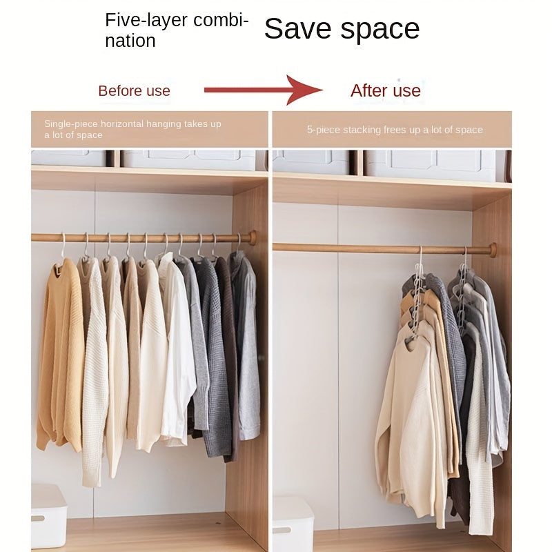 Multi-Tier Pants Hanger for Trousers and Sweaters Space-Saving Closet Organizer