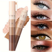 Women Natural Eyeshadow Stick 9-18 Shades Matte Shimmer Portable Beauty