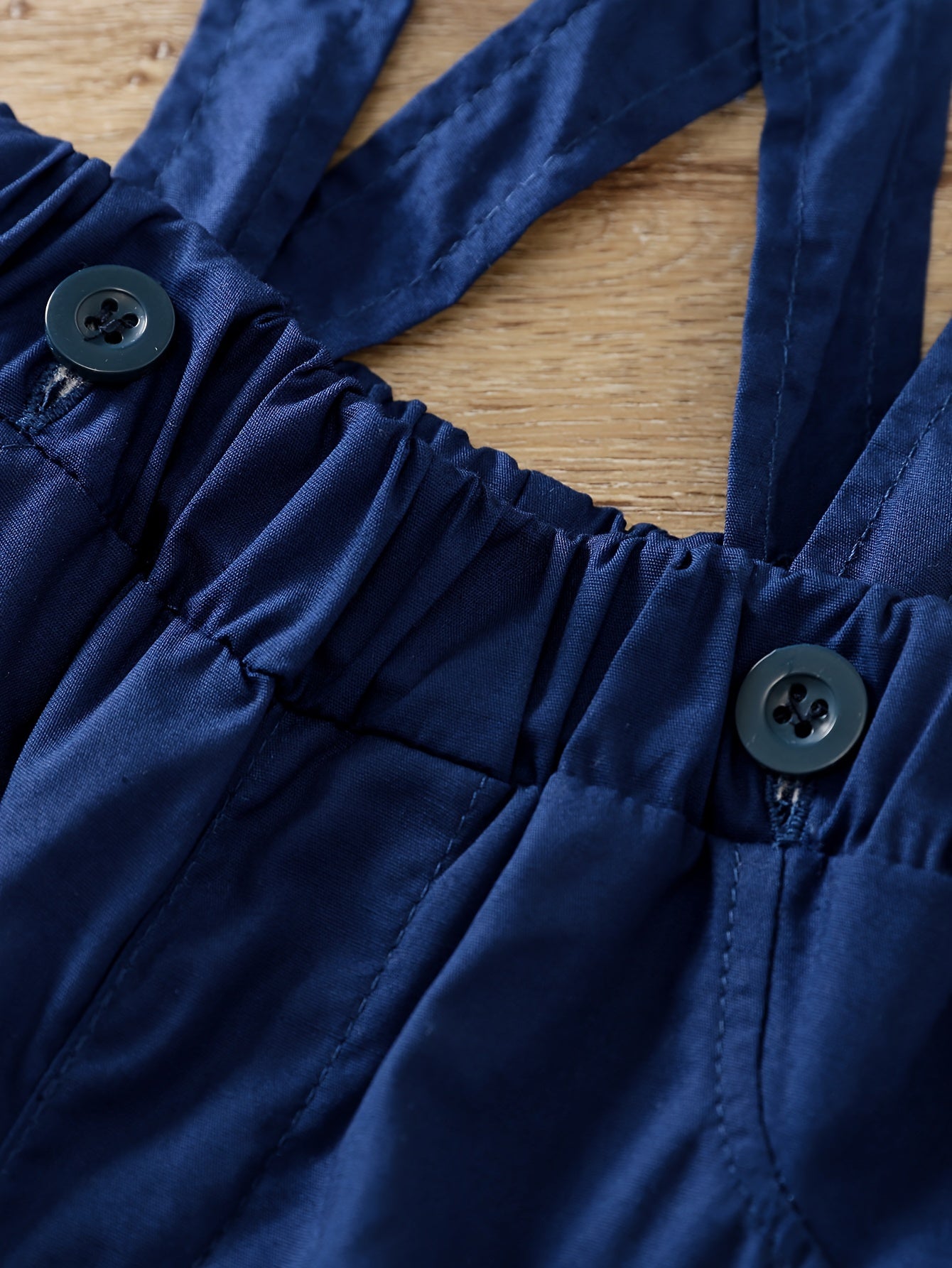 Baby Boy Cotton Romper with Suspenders Summer Outing Outfit