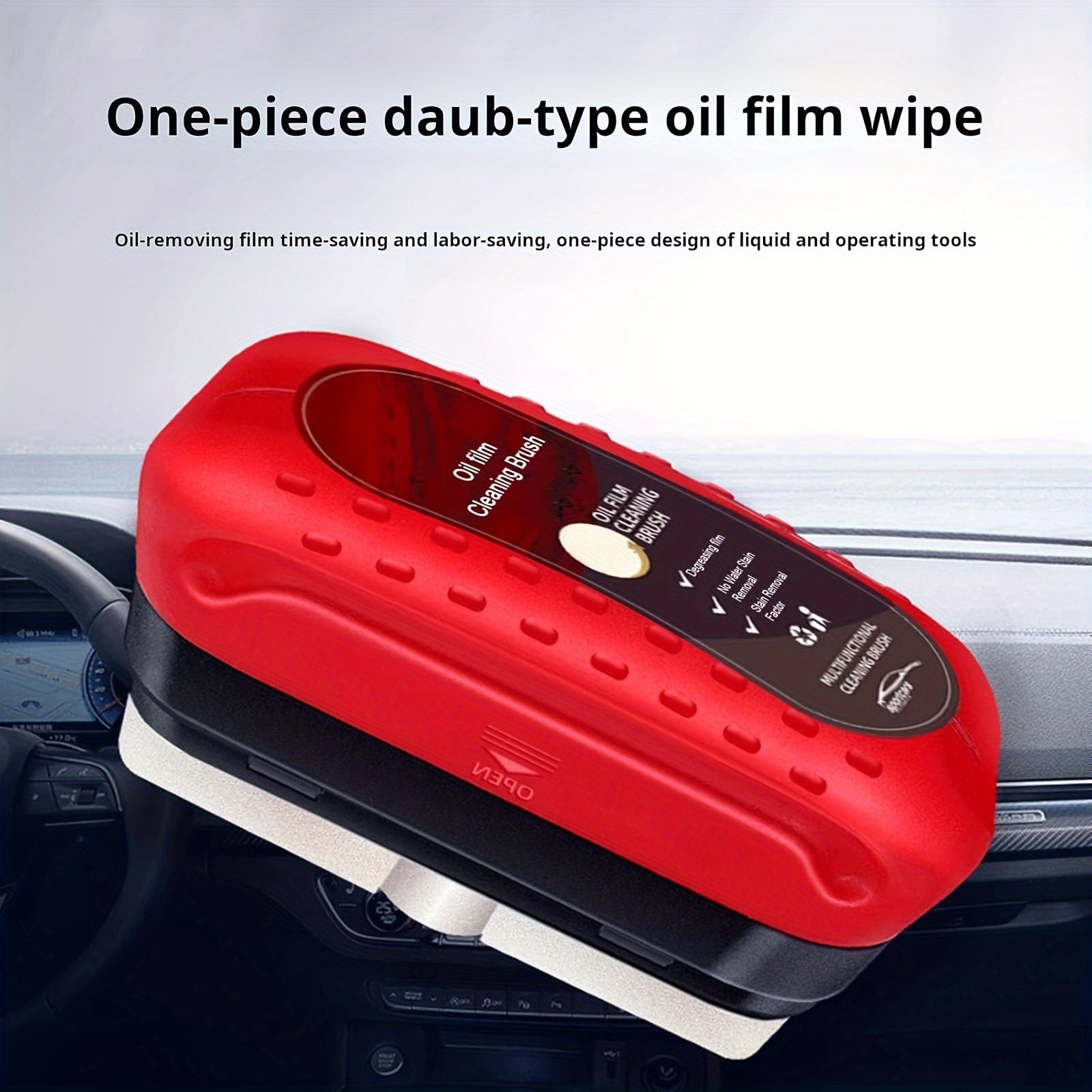 2 Pieces Car Glass Oil Film Cleaner Windshield Cleaning Brush 120ml