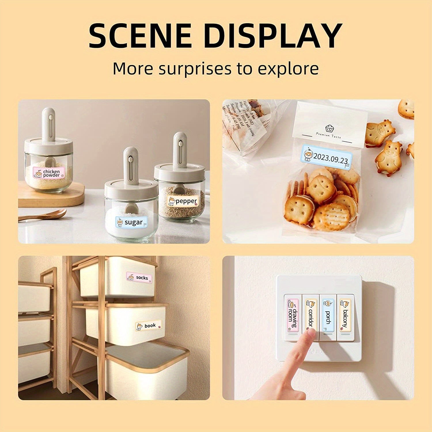 Waterproof Oil-Proof Thermal Label Roll for D11 D101 H1 Series Printers White Adhesive Label Tape