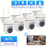 Wireless HD Security Camera with 1080P Night Vision AI Motion Detection 355° Intercom Indoor Outdoor