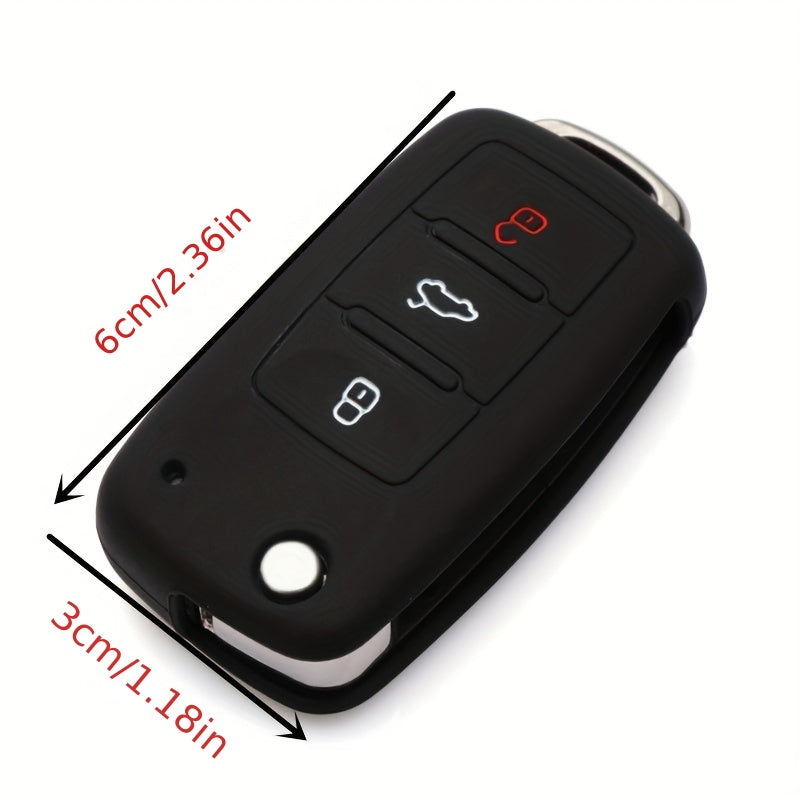 Funda de silicona para llave de coche para VW Passat Jetta Golf Tiguan llave de respaldo