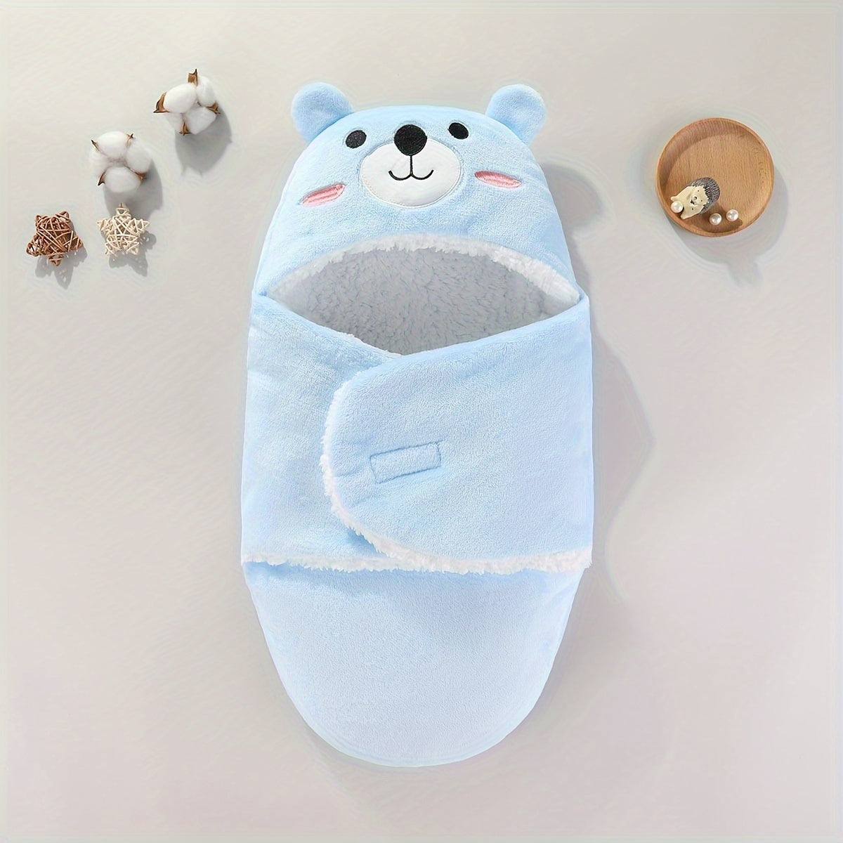 Baby Swaddle Blanket Flannel Warm Soft Sleeping Bag for Newborns and Infants