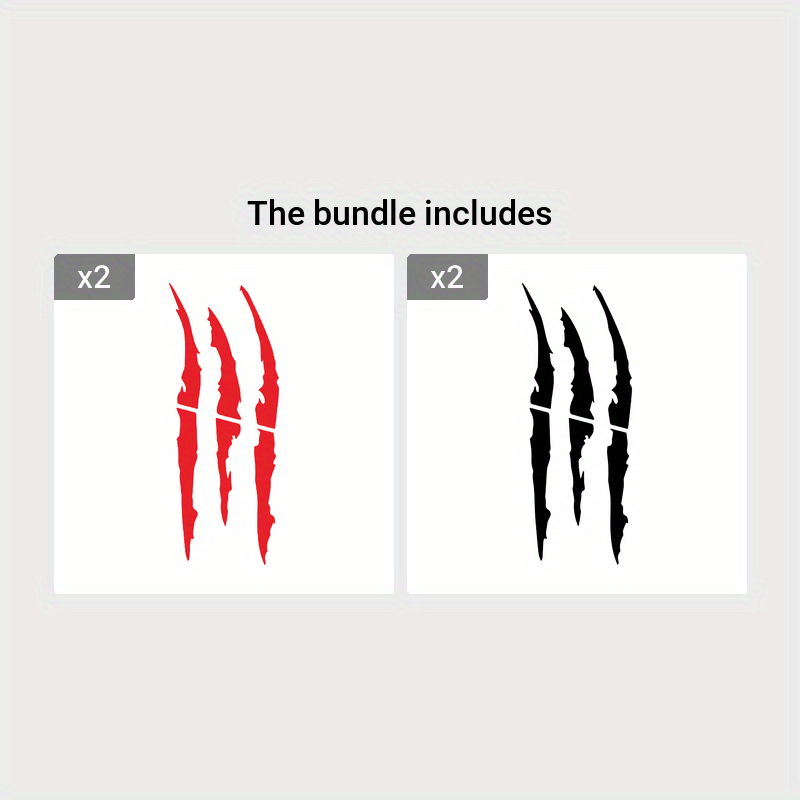 Universal motosikl va avtomobil uchun stiker, tirnoq chiziqli, yoritgichli, suv o'tkazmaydigan dekali