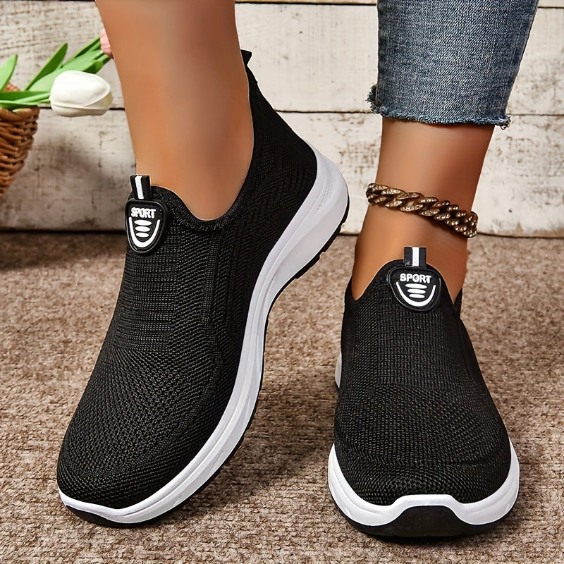 Women’s Slip-On Sneakers Breathable Knit Lightweight All-Season Shoes