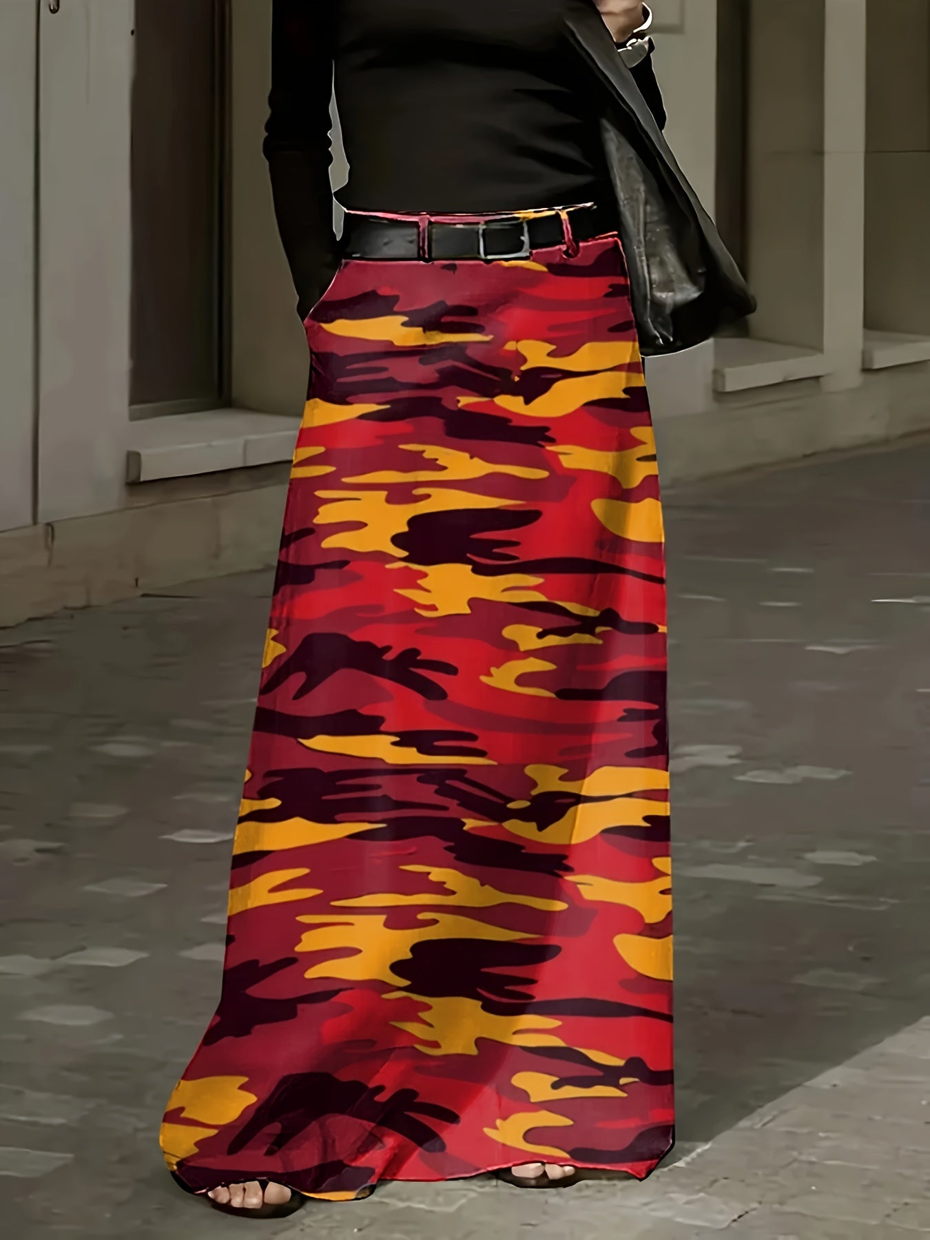 Plus Size Printed Dress with Pockets and Zipper Details