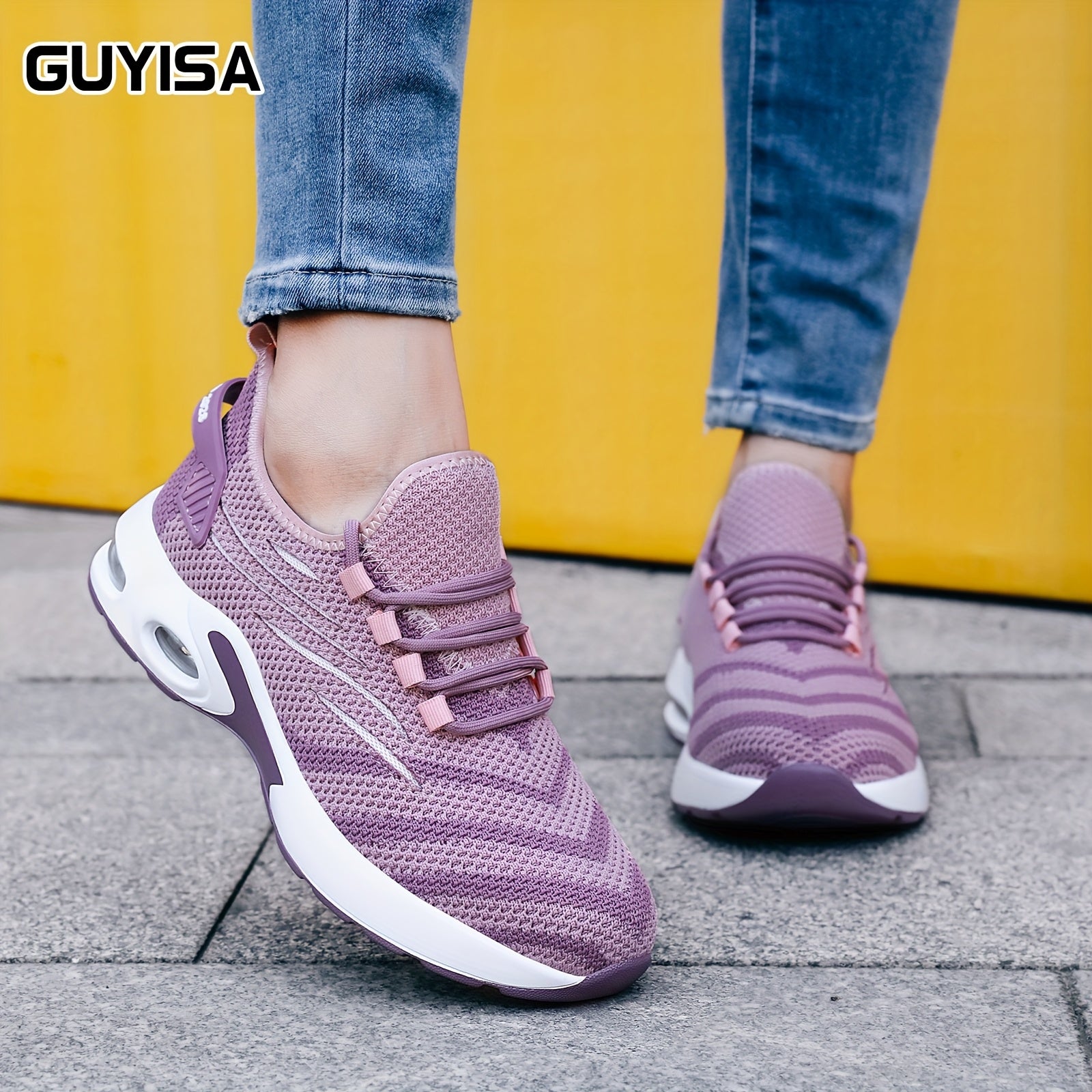 Women's Breathable Knit Safety Shoes Steel Toe Puncture-Resistant All-Season