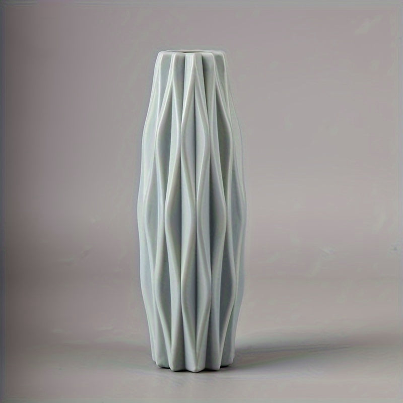 Flower Vase for Living Room Decor Plastic Imitation Glaze Aesthetic Spring Summer