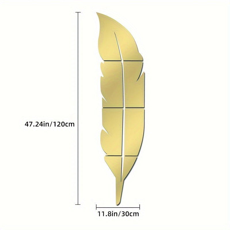 Feather Wall Sticker for Modern Home Decor Decorative Wall Art