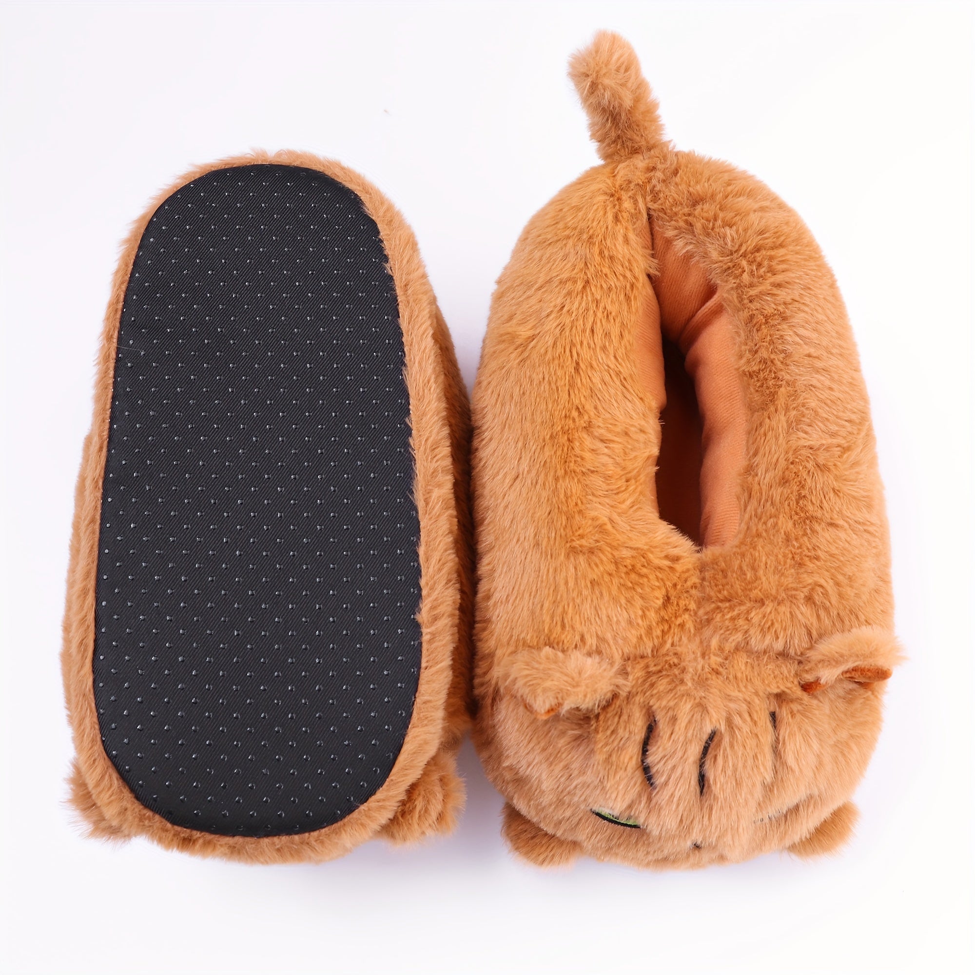 Women's Soft Plush Cartoon Cat Home Slippers Non-Slip Cushioned Cozy