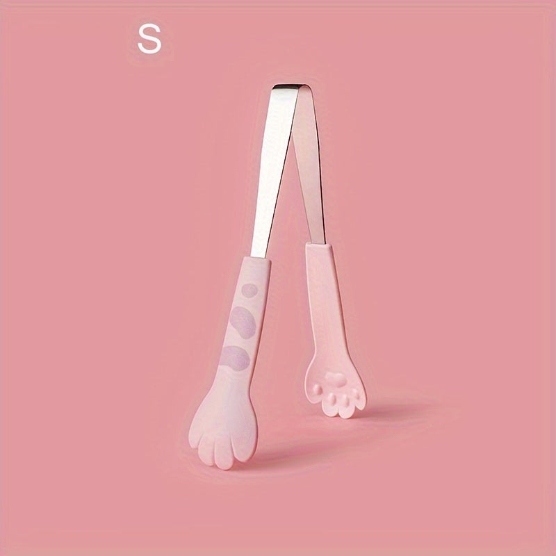 Stainless Steel Cat Paw Shaped Kitchen Tongs for Cooking and Serving