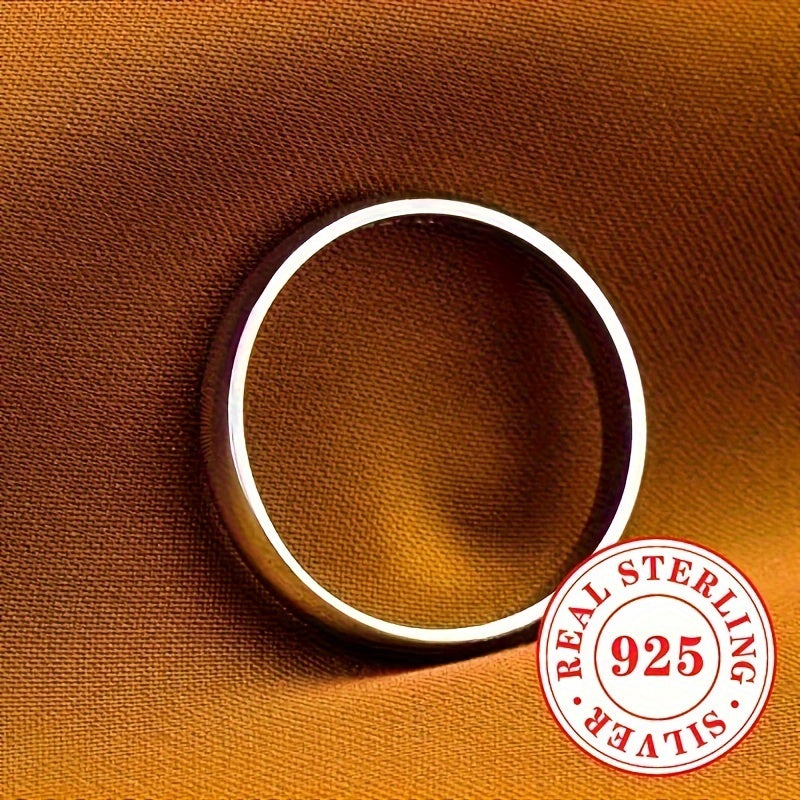 Sterling Silver Band Ring for Men and Women Wide Face Design Daily Wear or Special Occasions