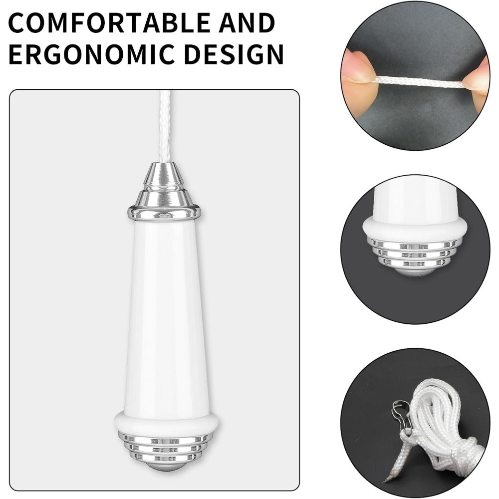 Stainless Steel Chrome Finish Toilet Ceiling Light Fan Switch with 100cm Nylon Pull String