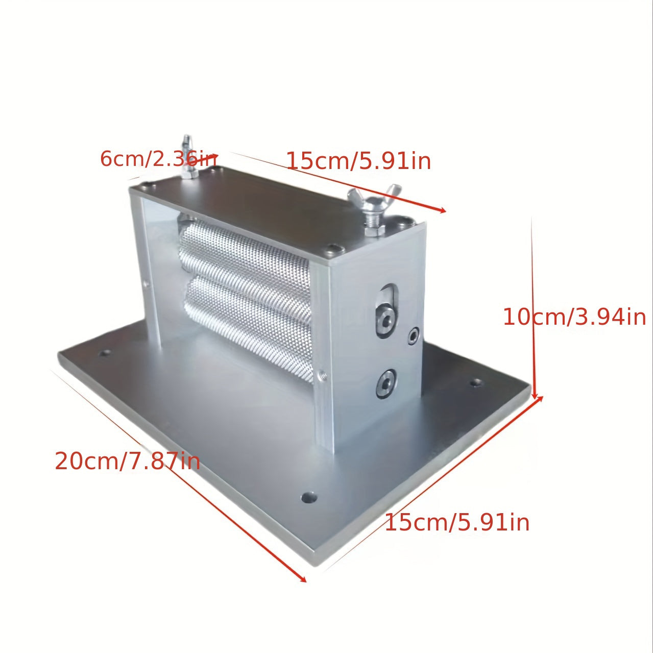 Hand-Cranked Squid Press Stainless Steel Texture for Seafood Preparation