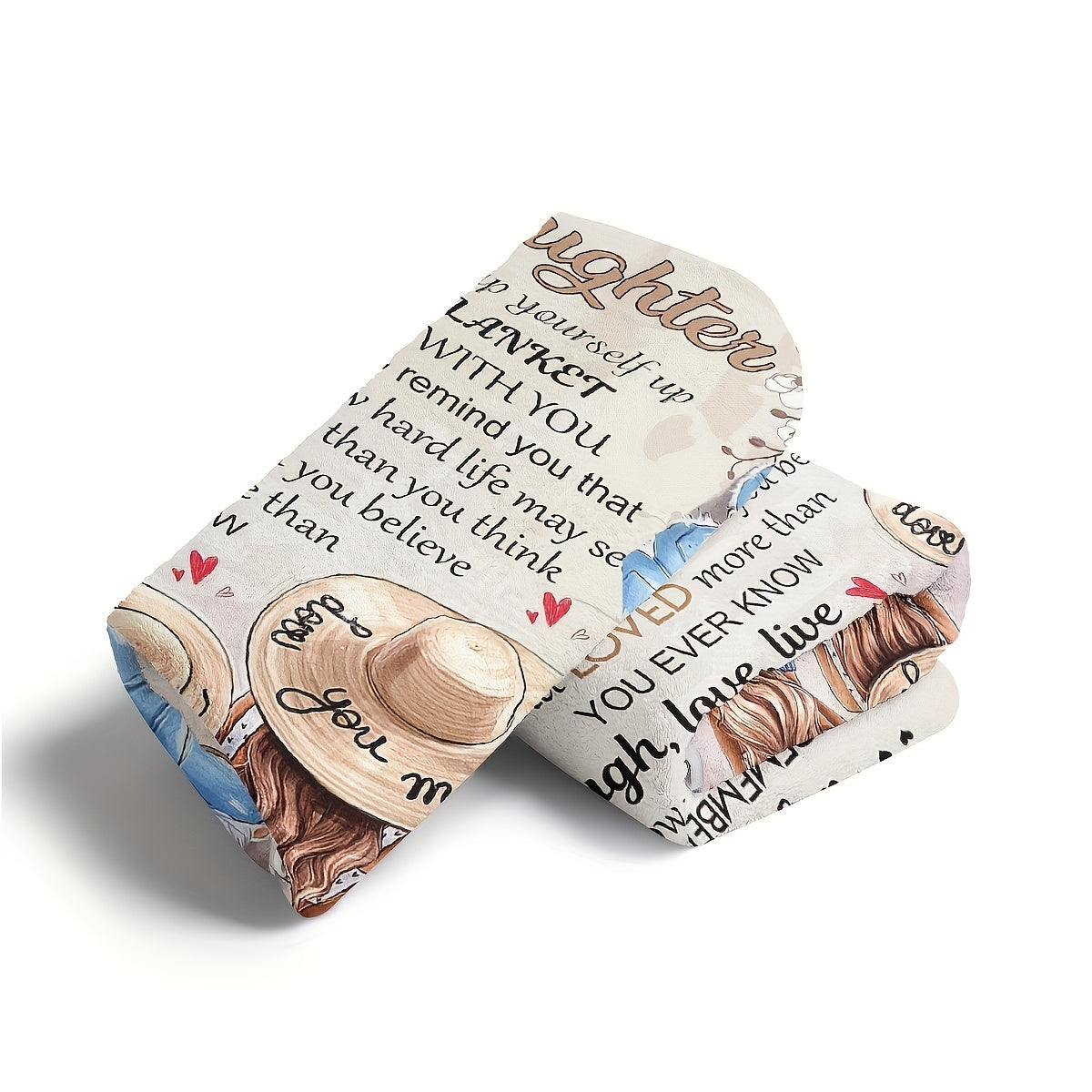 Мягкое и уютное фланелевое одеяло для вашей дочери от мамы. Идеально подходит для уютного времяпрепровождения на диване или кровати.