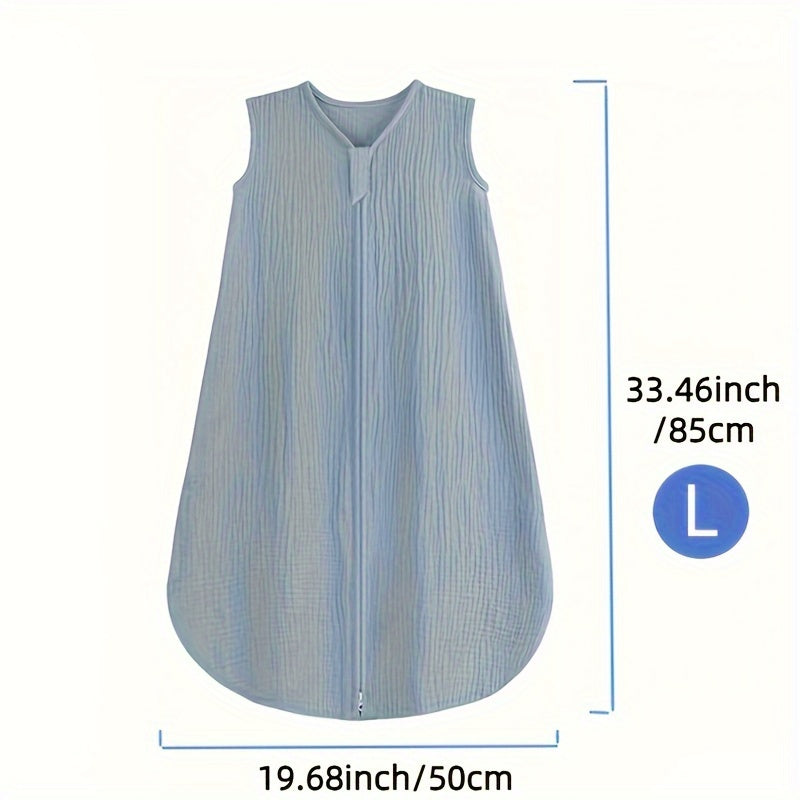 Baby Sleeping Bag for Infants 0-18 Months Cotton Muslin with 2-Way Zipper