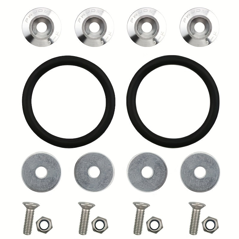 4 Pcs Aluminum Quick Release Fasteners for Car Bumpers and Fenders