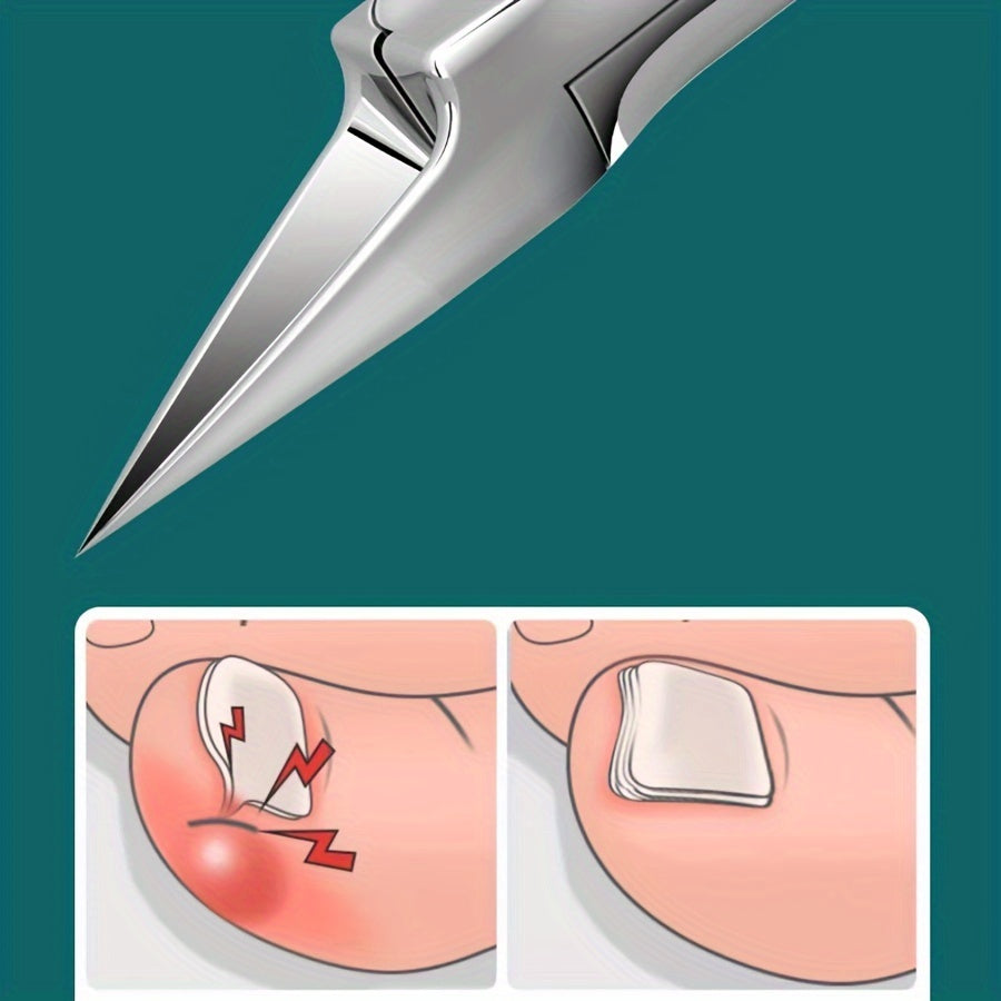Stainless Steel Toenail Clipper for Thick Nails, Straight Edge, Hypoallergenic