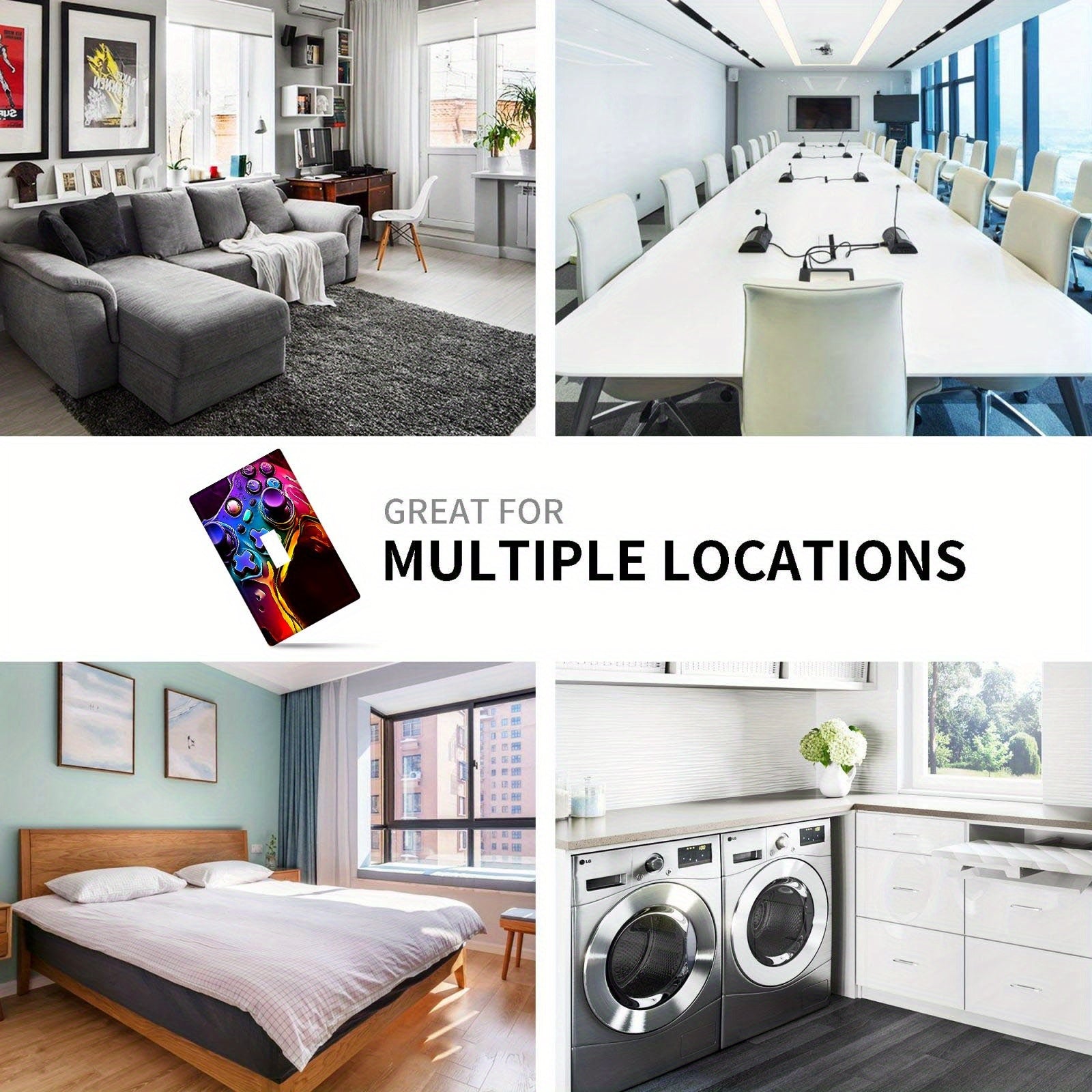 Unbreakable Polycarbonate Light Switch Cover for 1-Gang and 2-Gang Switches