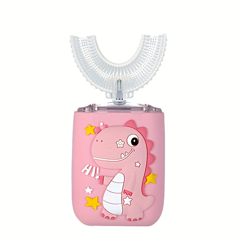 Cepillo de dientes eléctrico en forma de U para niños, limpiador dental, temporizador de seis velocidades