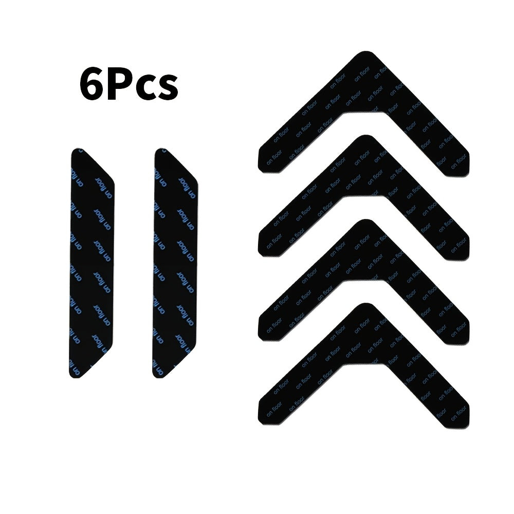 Non-Slip Carpet Grippers Set of 6 or 12 Reusable Plastic Rug Stickers for Indoor Use
