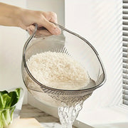 Plastic Kitchen Strainer Basket for Rinsing Grains Fruits and Vegetables