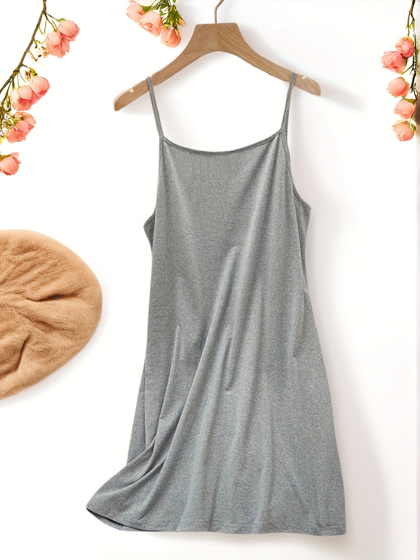 Женский комплект из 3 предметов ночная рубашка и бралет с однотонным цветом для полных женщин