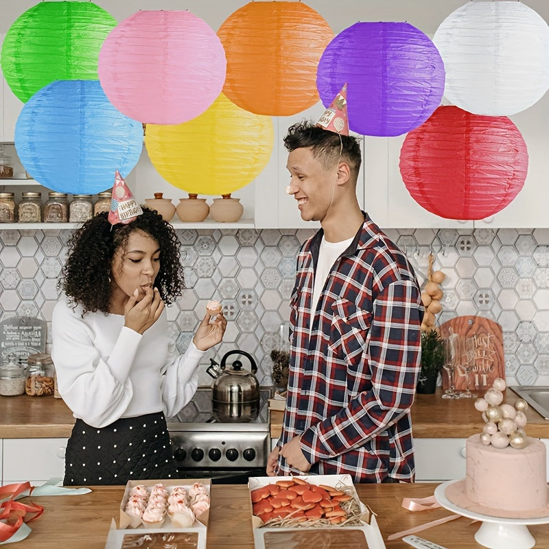 Rang-barang Yapon qog'oz chiroqlari uy partiyalari, to'ylar, bayramlar, Hallowe'en, ko'p o'lchamlar