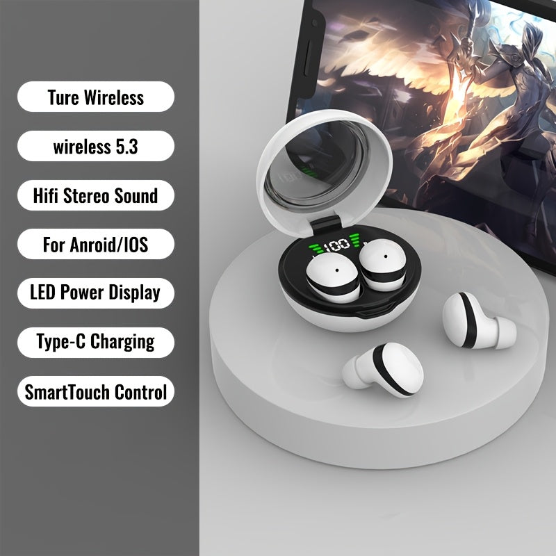 Mini Wireless Earbuds Invisible Bluetooth Headphones with Microphone for Men and Women