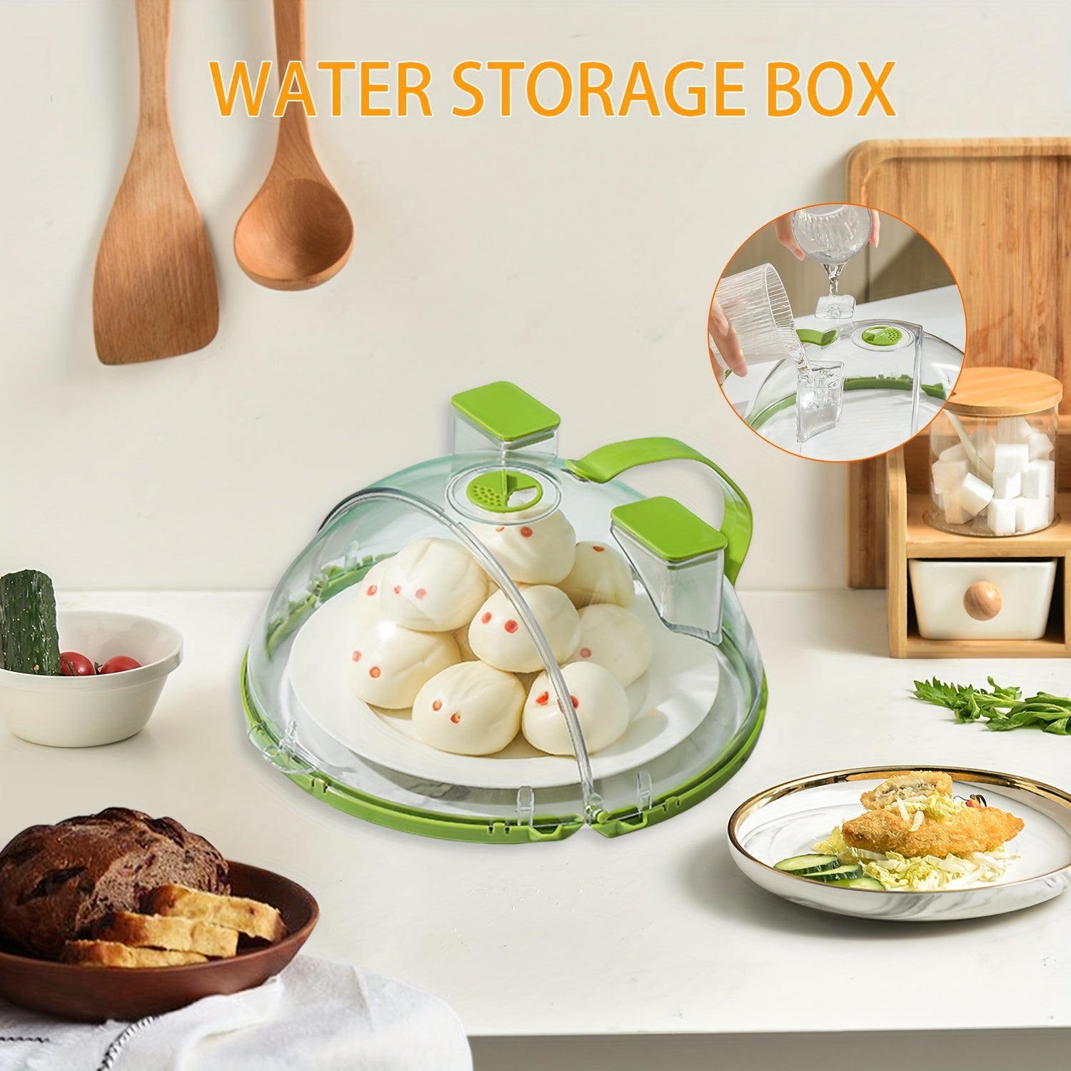 Flippable Foldable Microwave Splatter Cover for Heating and Food Protection