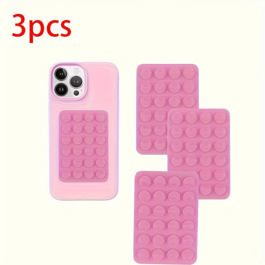 Juego de 3 soportes para teléfono con ventosas de silicona antideslizantes, soportes portátiles para manos libres