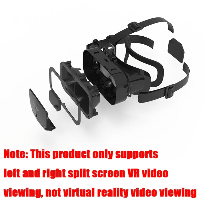 Adjustable 3D VR Headset for Smartphones HD Blu-Ray Lenses Lightweight Comfortable for Movies and TV