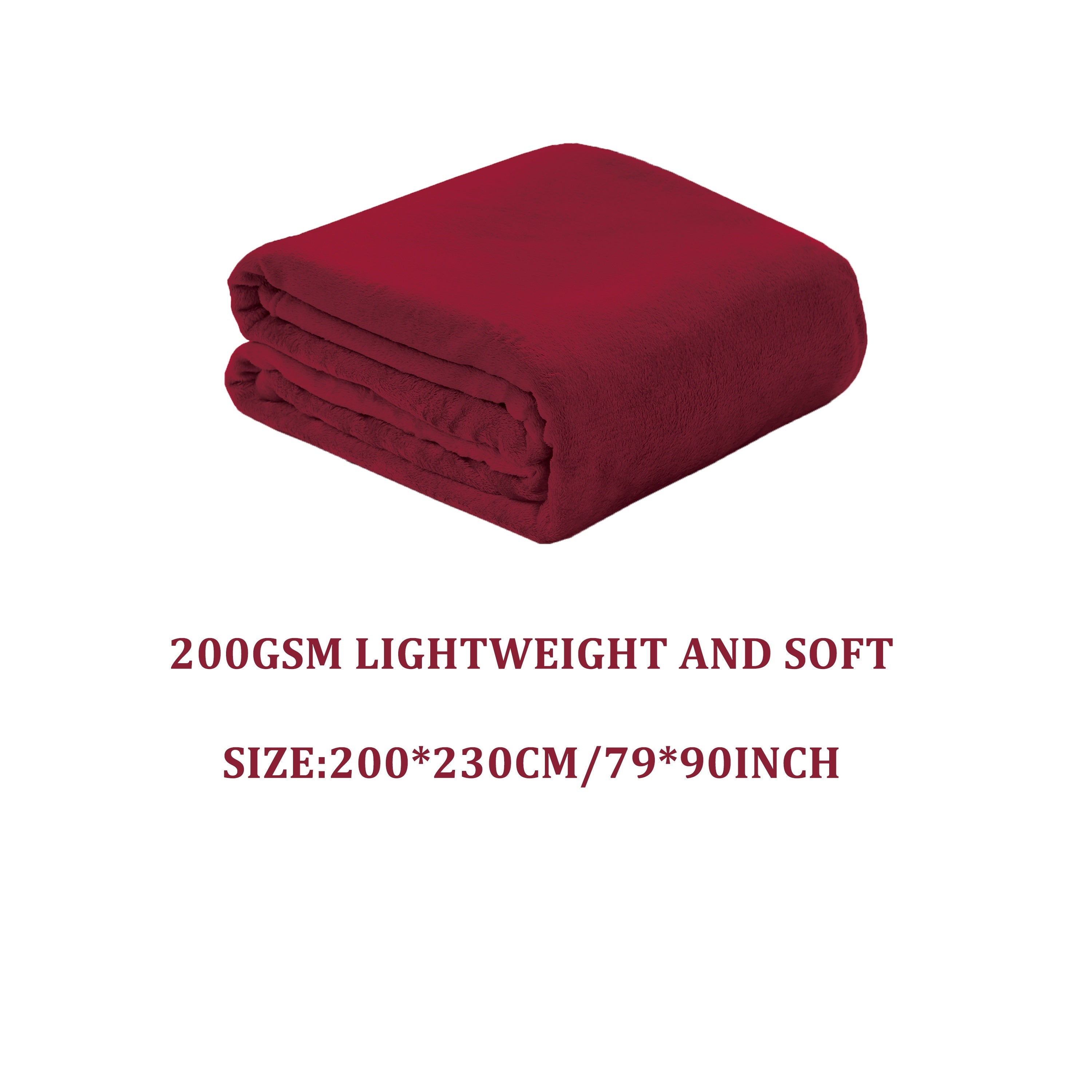 Solid Flannel Blanket 200G Single Piece