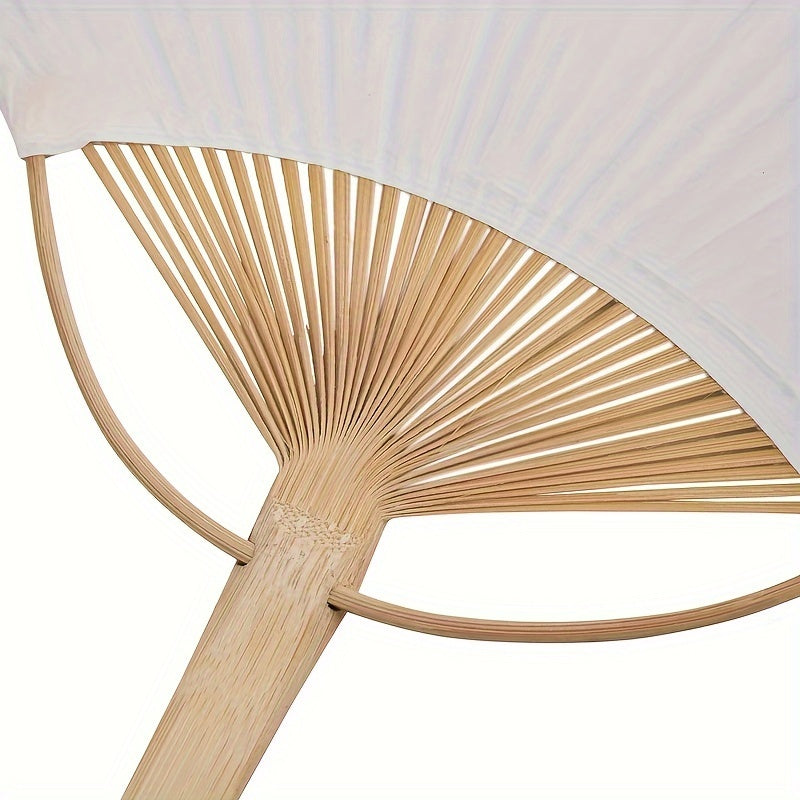 Juego de 20 abanicos de mano de bambú blanco para bodas, caligrafía y pintura