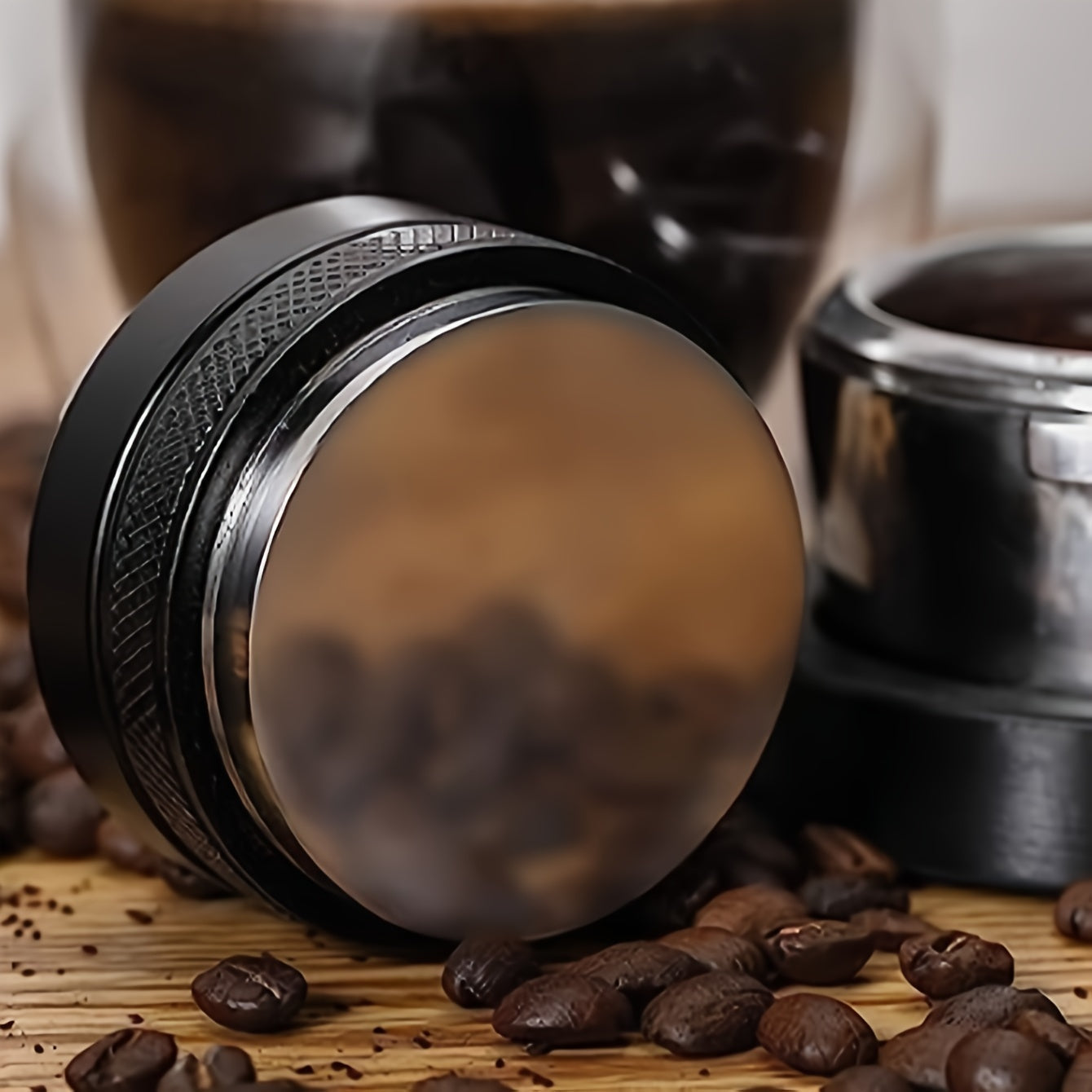 Adjustable Depth Coffee Tamper and Leveler 51/53/58mm for Espresso Machines