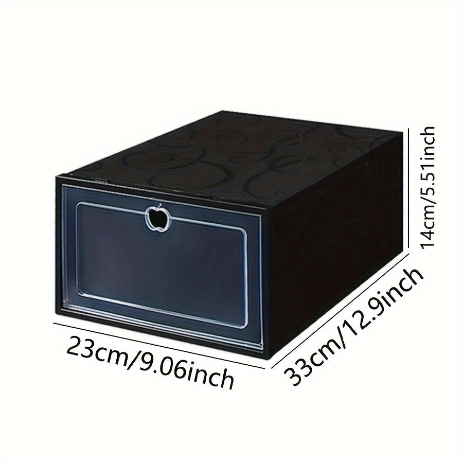 Набор из 15 штабелируемых органайзеров для обуви - Прозрачные пластиковые контейнеры с крышками на петлях для использования в доме и общежитии, разработанные для экономии пространства.