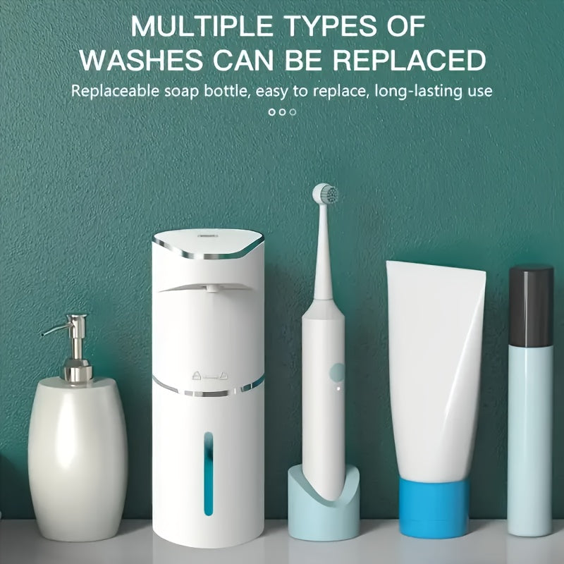 380mL White Touchless Automatic Soap Dispenser Wall Mount USB Rechargeable