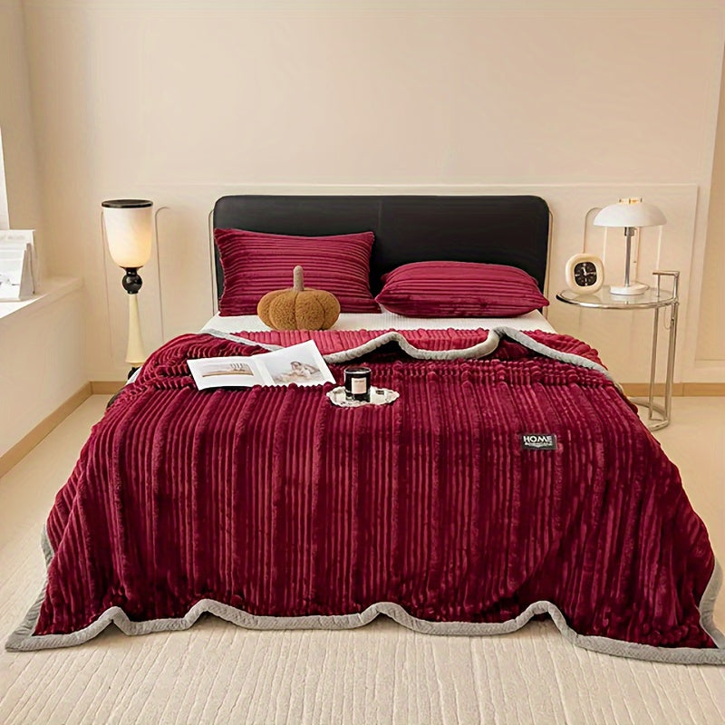 Детское плед из кроличьего меха - Уютное одеяло для осени и зимы, идеально подходит для сна и сохранения тепла, противохолодное покрывало для кровати