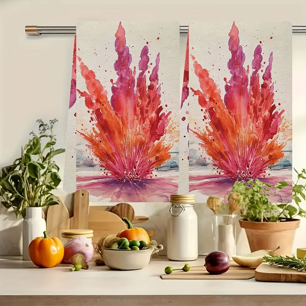 Valentine's Explosion Kitchen Towels Set 2 Ultra Soft Absorbent 40x60 cm
