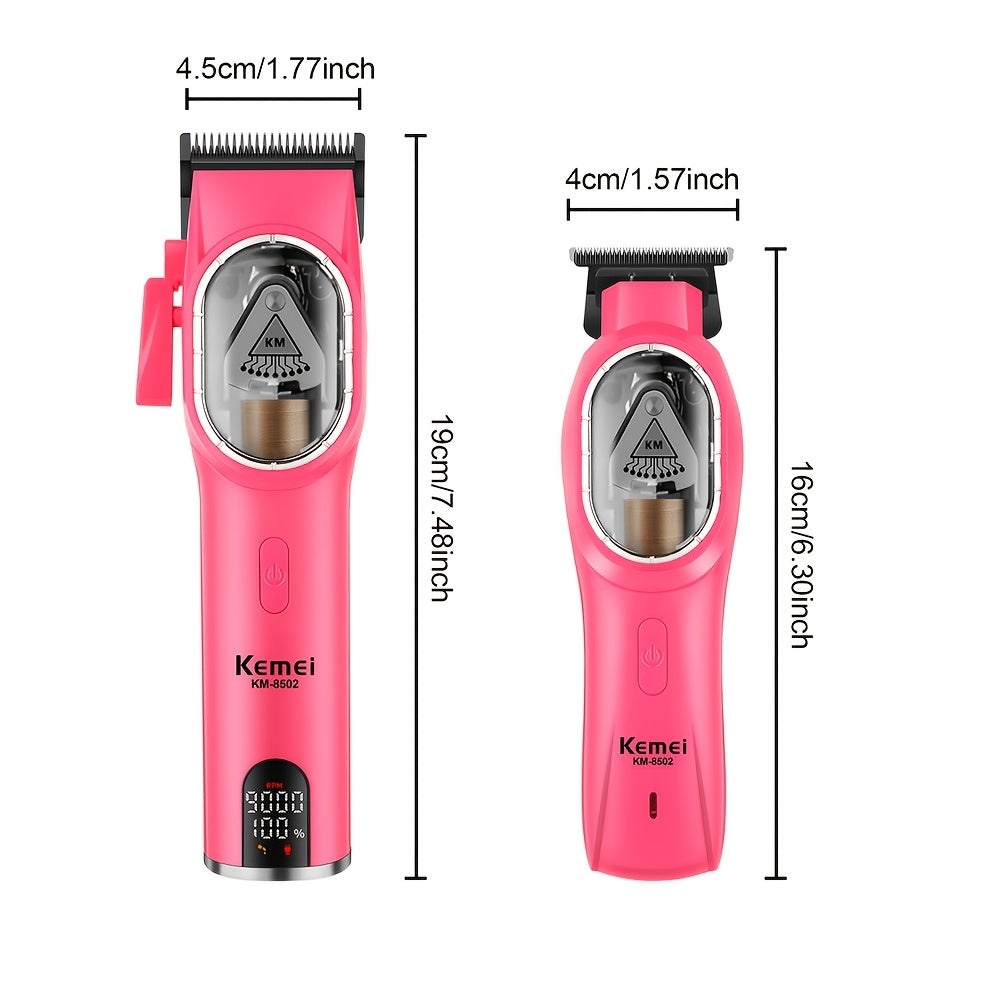 Kemei KM-8502 Professional Soch Kesuvchi To'plami DLC Pichoqchalari bilan, USB bilan qayta zaryadlanadigan, Qo'llanma taroqchalari va aksessuarlar bilan birga - Mukammal sovg'a fikri