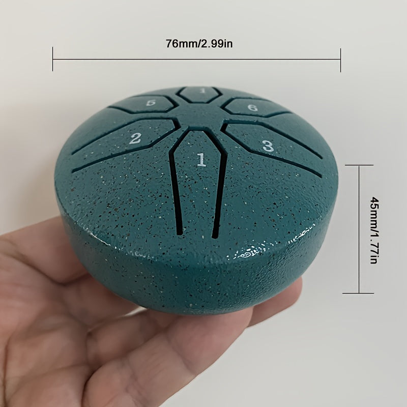 Steel Tongue Drum 6 Notes for Meditation Yoga Camping with Relaxing Sound